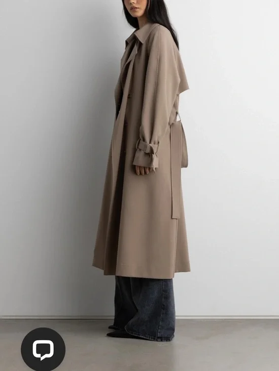 OAK + FORT Brindle Oversized Trench Coat - Picture 7 of 9